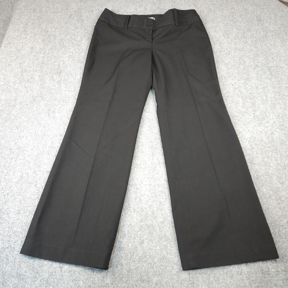 Ann Taylor Petites Signature Fit Black Wide Leg Dress Pants Lower Waist 10P